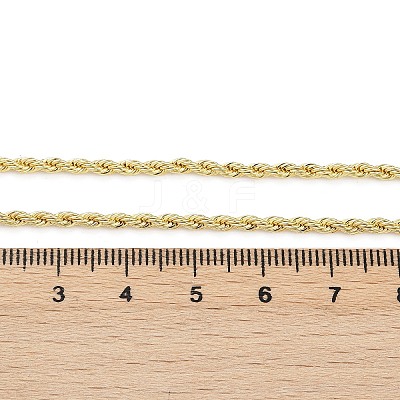 Brass Twist Rope Chains Necklace for Women NJEW-P265-15G-1