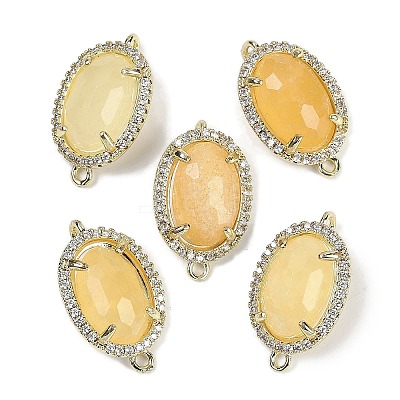 Natural Topaz Jade Faceted Oval Links G-B126-07G-11-1