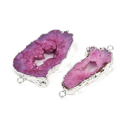 Dyed Natural Druzy Agate links G-R012-05S-04-1