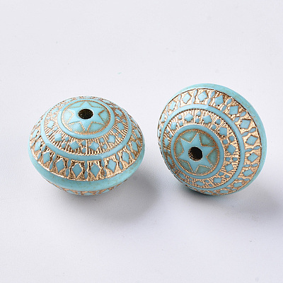 Plating Acrylic Beads OACR-S029-098-1