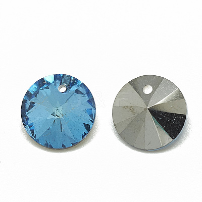 K9 Glass Rhinestone Charms RGLA-T072-6mm-001BB-1
