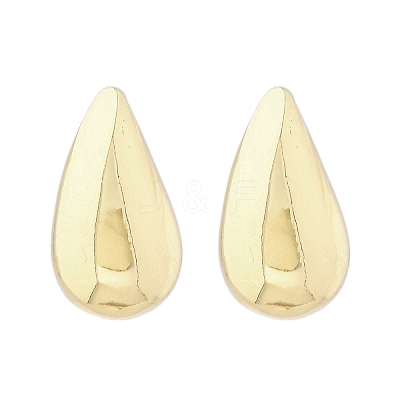 Teardrop Brass Stud Earrings EJEW-Q015-20A-G-1