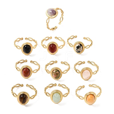 304 Stainless Steel Cuff Open Rings for Women GG-CBA7994-01G-1