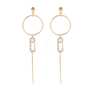 Brass Micro Pave Clear Cubic Zirconia Stud Earring Findings KK-S364-144-1