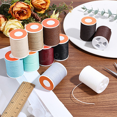 11 Rolls 11 Colors Round Waxed Polyester Cord YC-PA0001-01-1