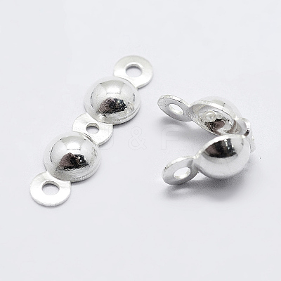925 Sterling Silver Bead Tips Knot Covers STER-K167-002D-S-1