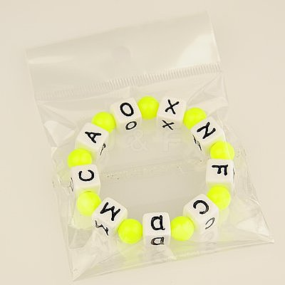 Fashion Acrylic Stretchy Bracelets BJEW-JB01052-06-1