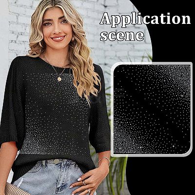 14Pcs Glass Rhinestone HTV Transfer Vinyl Sheets DIY-FG0010-29C-1