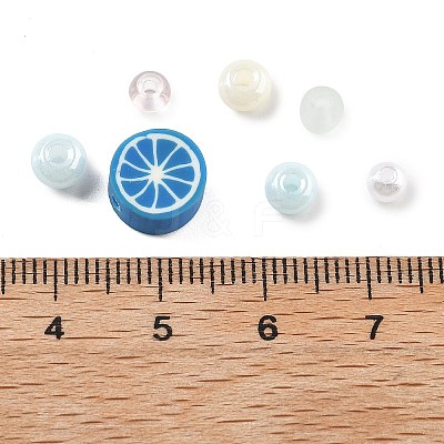 (Defective Closeout Sale: Disordered )DIY 9 Style Glass & Resin & Polymer Clay Beads Jewelry Making Finding Kit DIY-XCP0003-53-1