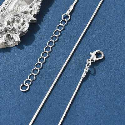 Brass Round Snake Chain Necklaces X-MAK-T006-11B-S-1