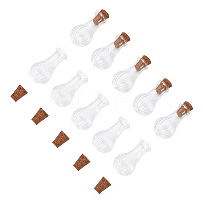 10Pcs Clear Glass Wishing Bottles AJEW-TA0002-85D-1