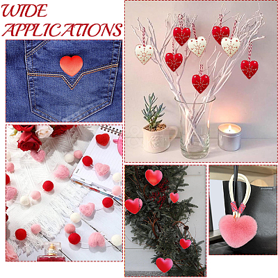 Heart Handmade Wool Felt Ornament Accessories DIY-CY0003-12A-1
