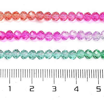 Transparent Painted Glass Beads Strands DGLA-A034-T3mm-A03-1