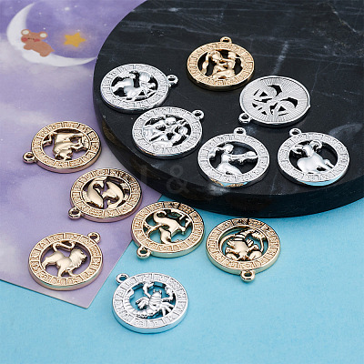 2 Sets 2 Colors Zinc Alloy Jewelry Pendant Accessories FIND-FW0001-06-1