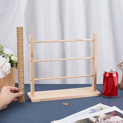 3-Tier Detachable Wooden Bracelet Organizer Display Tower Stands ODIS-WH0043-262B-1