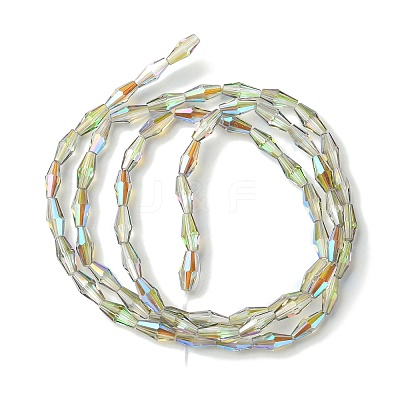Transparent Electroplate Glass Beads Strands GLAA-K064-05A-HR02-1