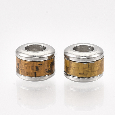 304 Stainless Steel European Beads STAS-S079-99-P-1