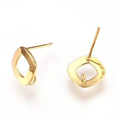 304 Stainless Steel Stud Earring Findings STAS-G176-03G-1