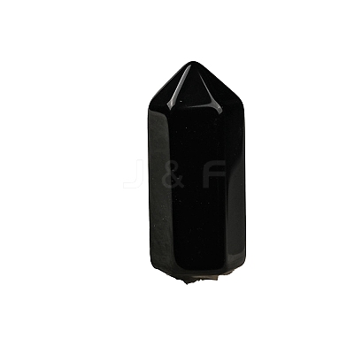 Pointed Tower Natural Obsidian Healing Stone Wands PW-WG87518-01-1