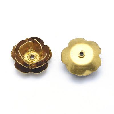 Brass Bead Caps KK-G319-15C-RS-1