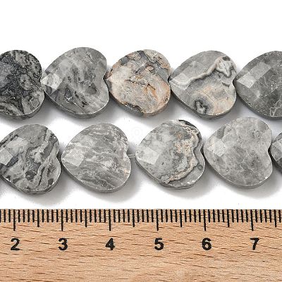 Natural Map Stone Beads Strands G-A309-A17-01-1