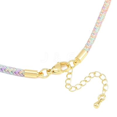 Braided Polycotton Cord Necklaces Making MAK-F038-B17-G-1