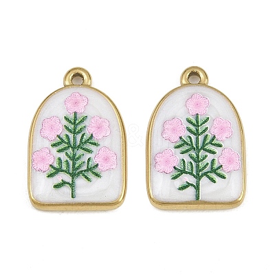 Printed 304 Stainless Steel Enamel Pendants SA-CBA1ED9-16G-01-1