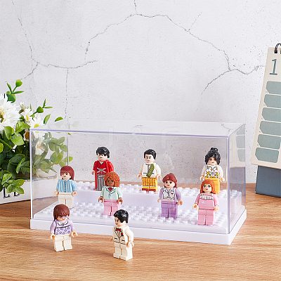 2-Tier Acrylic Minifigure Display Cases ODIS-WH0027-047B-1