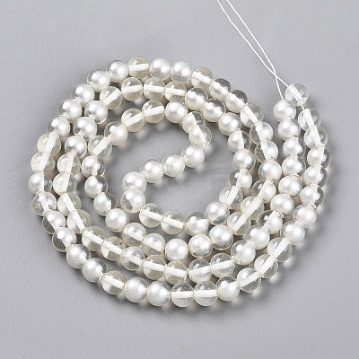 Baking Paint Transparent Glass Beads Strands DGLA-N011-8mm-01-1