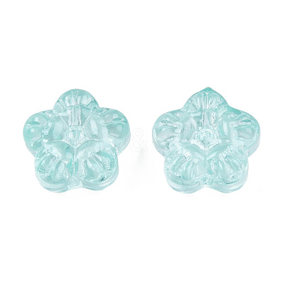 Transparent Spray Painted Glass Beads GLAA-N035-029-C01-1