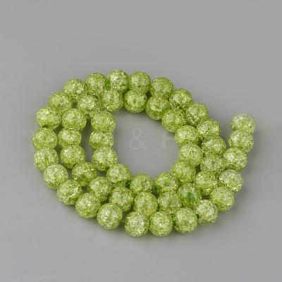 Synthetic Crackle Quartz Beads Strands GLAA-S134-10mm-18-1