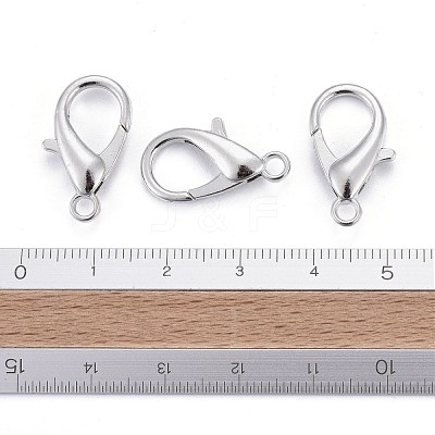 Platinum Plated Zinc Alloy Lobster Claw Clasps X-E107-P-NF-1