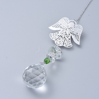Crystal Ball Chandelier Prism Ornaments Hanging Suncatcher AJEW-I040-11B-1
