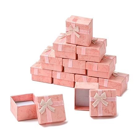 12Pcs Valentines Day Presents Packages Cardboard Ring Boxes CBOX-YW0001-04C-1