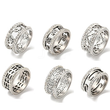 304 Stainless Steel Finger Rings for Women RJEW-Z016-01P-1