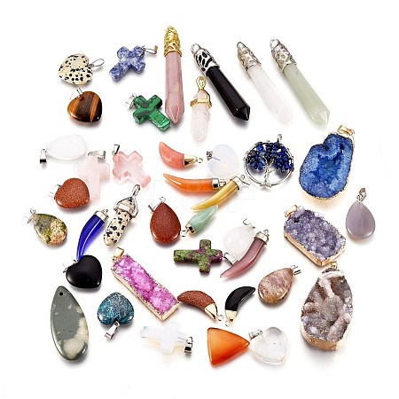 Natural & Synthetic Gemstone Pendants G-XCP0006-12-1