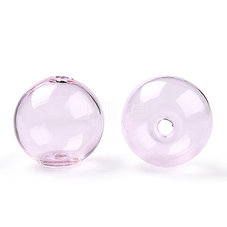 Transparent Blow High Borosilicate Glass Globe Beads X-GLAA-T003-09A-1