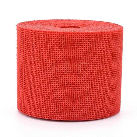 Polyester Imitation Linen Wrapping Ribbon OCOR-G007-01H-1