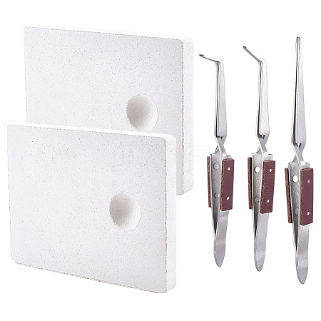 2Pcs Quartz Honeycomb Soldering Boards AJEW-FG0005-84-1