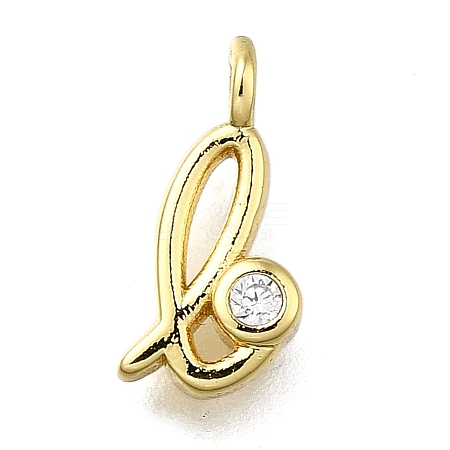 Brass Micro Pave Cubic Zirconia Pendants KK-B132-12G-L-1