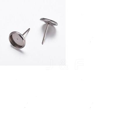 100Pcs 304 Stainless Steel Stud Earrings Findings STAS-TAG0001-16-1