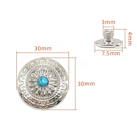 Alloy Decorative Buttons PW-WG1200D-13-1