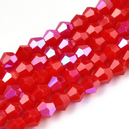Opaque Solid Color Electroplate Glass Beads Strands LS-EGLA-A039-P2mm-L02-1