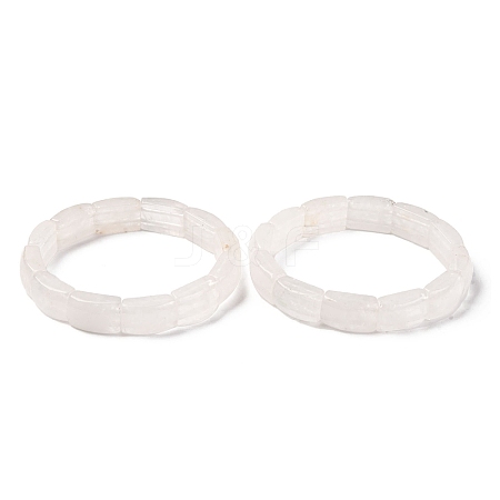 Natural Quartz Crystal Bead Stretch Bracelets for Women Men BJEW-C097-02A-14-1