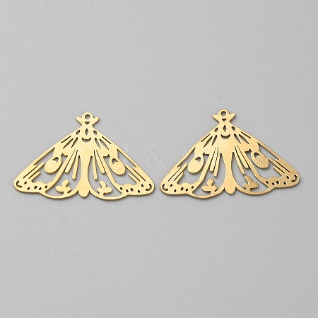 Hollow Brass Pendants KK-CJC0009-02C-03-1