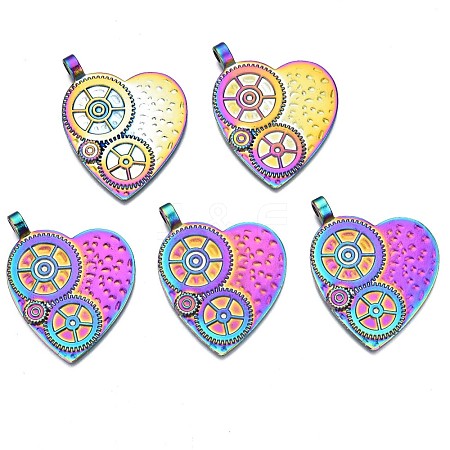 Rainbow Color Alloy Pendants PALLOY-N156-165-NR-1