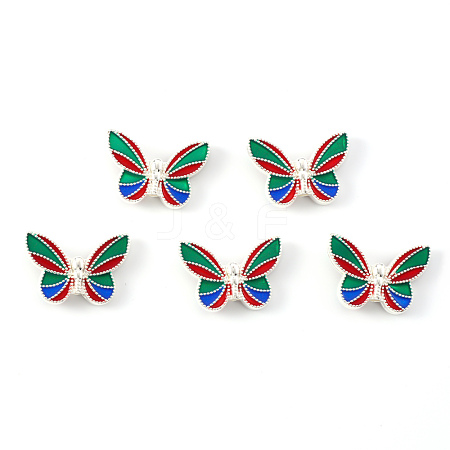 Alloy Enamel Beads ENAM-S122-034B-RS-1