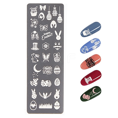 Tarnish Resistant Stainless Steel Nail Art Stamping Plates X-MRMJ-Q044-001L-1