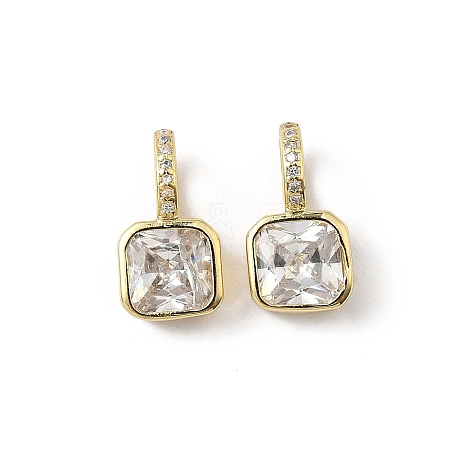 Brass Micro Pave Cubic Zirconia Pendants KK-L239-020G-1