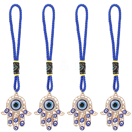 4Pcs Alloy Enamel Pendant Decoration HJEW-CP00031-1